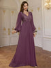 Elegant V-Neck Sequined Chiffon Evening Dress Glittering Formal Gown for Women for Weddings Celebrations Partie