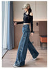 Womens Fleece Lined Jeans Loose Wide Leg Casual Slim Fit Denim Pants Comfortable Y2K Jeans Baggy Jeans Woman Clothing Jeans Y2K