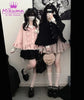 Japanese Harajuku Girls Sweet Bow Fur Ball Plush Cape Coats Women Lolita Kawaii Winter Warm Ponchos Jacket Hooded Cloak