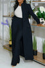 Women's Set Full Sleeve X-Long Blazer Coat+ Long Pant Suit Spring Streetwear Two 2 Piece Set Africa OL Work Outfits