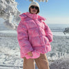 Hooded Women's Puffer Coat Zip Up Waist Cinched Puffer Jacket Thickened Cropped Bubble Coat Detachable Hood
