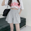 Korean Wide Leg Shorts Ladies Casual All-Match Elastic Waist Sport Short Pants Woman Solid Color Simple Loose Shorts