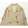 Mujer Short Trench Coat Woman Double Breasted Women's Windbreaker Cropped Demi-season Jacket for Women Outerwears Outdoor Coats