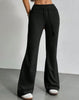 Autumn and Winter Solid Color Drawstring Women's Bell-Bottoms Casual Dressing