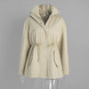 Autumn Vintage Jacket Femme Winter Street Casual Long Sleeve High Waist Cardigan Workwear Retro Coat Winter