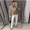 Chic Print Blazer Skirt Women Set O-neck Long Sleeve Single Breasted Female Coat Hip Package Skirts Autumn Winter Lady Suit
