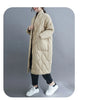Winter Women Long Jacket Femmes Quilted Warm Lightweight Down Cotton Coat Loose Oversize Parkas Padded Female Outerwear