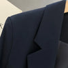 Women's Jacket Suit Jacket Casual Blazers Navy Blue Single-breasted Lapel Loose Office Worker Coat for Women Outwear