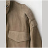 Casual Suede Jackets Women Loose High Neck Long Sleeves Pocket Zipper Coats Female Autumn Winter Chic Solid Outwear