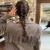 Elegant Women Blazer Coat Turn down Collar Full Sleeve Tassel Solid Thick Warm Jacket Female Spring Office Lady Outwear