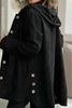 Women's outerwear top autumn hooded loose fitting women's corduroy casual jacket