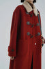 Lamb Wool Collar Duffle Coat Women Long Wool-Like Overcoat Elegant Loose Fit Warm Winter Outerwear Clothing