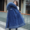 Winter Jacket Women Parka Clothes Long Coat Wool Liner Hooded Jacket Fur Collar Thick Warm Snow Wear Padded Parka 6XL