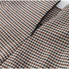 Women Plaid Shoulder Pad Jacket Shorts Set Casual Stand Collar Full Sleeve Belted Buttons Blazer Suit Lady Daily Street Outfits