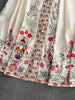 Runway Designer Dresses Women Stand Neck Long Sleeve Floral Print With Belt Boho Holiday Dress Flower Long Robes