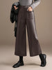 PU Leather Capri Pants Women Autumn Winter Chic Short PU Leather Pants Elegant LeatherTrousers