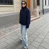 Spring Stand Collar Short Jacket For Women Elegant Long Sleeve Single Breasted Coat Elegant Lady Outerwear High Street