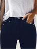 Women Slim Fit Stretch Jeans - 9/10 Length Ankle-Length Colorful Comfort Stretch Fabric Pants Elastic Waist Casual Office Comfy