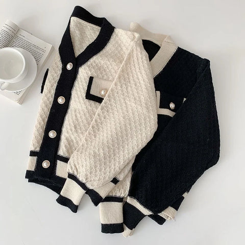 Women's Korean Korean Loose Long-sleeved Knit Sweater Cardigans Outwear Coat