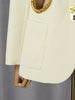 Modern Hollow Out Women Jackets Lapel Collar Long Sleeve Temperament Loose Jacket for Street Outing Wear