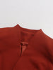 French Two Piece Sets for Women Stand Collar Long Sleeves Patchwork Button Top High Waist Pant Set Female