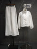 Women's Two-piece Set Stand Up Collar Short Zipper Cardigan Wide Leg Pants Autumn 19DB1233