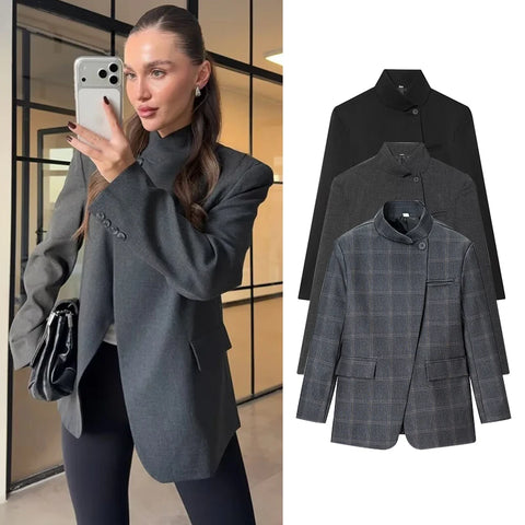 Women's Spring Blazers & Jackets Retro Elegant Office Blazers Unique Youth Comfortable Street Jackets