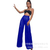 Women's Solid Color Wide-leg Pants Casual Elegant Black Sequins Holiday For Women Long Pant Womens Clothing