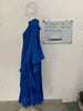 Ruffle Sleeves Pleated Dress For Women Lapel Solid Color Maxi Style Loose Elegant Clothing Spring 2DA2766