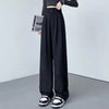 Lady Baggy High Waist Suit Pants Women Classic Designer Straight Leg Trousers Girls Casual Daily Slacks