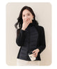 Women's Short Lightweight Down Cotton Coat Autumn Winter Stand-up Collar Zipper Puffer Parkas Jacket Casual Windproof