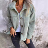Women's Autumn/Winter Fleece Jacket Solid Color Stylish Turtleneck Fuzzy Plush Coat Warm Female Outwear