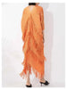 High End Pleated Maxi Dress Women V Neck Batwing Sleeves Stitching Color Tassel Elegant Dresses Ladies Clothes 2DA1641
