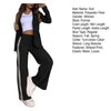 2 Pcs Set Women s Formal Coat Pants Set Autumn Winter Long Sleeves Jacket Loose Striped Wide Leg Casual Suit Outfit