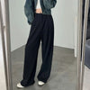 Korean White Suit Pants Women Casual Loose High Waisted Wide Leg Pants Ladies Simple All-Match Office Straight Trousers