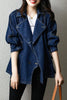 Korean Style Retro Denim Shirt Women's Spring and Autumn Niche Chic Unique Design Jacket Top