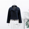 Black Stand Collar Woolen Coats Women's High Street Buttons Full Sleeve Short Overcoats Autumn Female Solid Outwear