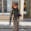 Lapel Long Sleeve Faux Leather Jacket Women Street Turn-down Collar Single Breasted Loose Coats Chic Lady Jackets Outerwears