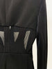 High Street Designer Blazer Suit Women's Perspective Gauze Patchwork Blazer Pencil Pants