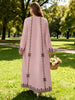 Middle Eastern Elegant Robe, Spring and Autumn Style, Plus-Size Women's Clothing, Ethnic Print, Stylish, Loose and Comfortable, Holiday Style