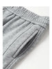 Women Casual Pants Winter Sweatpants Tapered Elastic Waist Split Design Fleece-Lined Warm Trousers