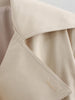 women's British wind trench coat style double-breasted long sleeve belt lapel jacket short coat