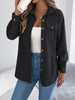 Autumn Winter Casual Single Breasted Pocket Jacket Solid Color Long Sleeve Corduroy Coats for Women Khaki Pink Red