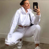 Fall Winter Women's Hoodies Two Piece Set - Oversized Hoodie Sweatpants Sportswear Suit Casual Sweatshirt Trouser Set
