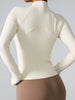 Women's Long-Sleeved Clothes Zipper Sports Jacket Top Outer Wear Professional Training Running Fitness Clothes Spring