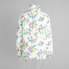 Thicken Women Puffer Jacket Oversize Stand Up Collar Zipper Floral Print Warm Cotton Filled Coat Autumn Winter