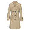 Women's Windbreaker Extra Long Button Cardigan Long Sleeve Belt Casual High Street French Jacket Female's Coat