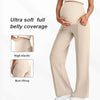 Plus Size Maternity Straight Pants Autumn Winter High Waist Pregnant Women Wide-leg Pants Outer Wear Premama Loose Trousers