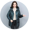 Hooded Cotton Coat Women's Mid-Length Winter Jackets Elegant Mother's Parkas Padded Jacket Thick Down Padded Jacket Vintage