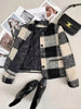 Thicken Small Fragrant Style Jacket for Women Plaid Woolen Short Coat Autumn Winter Lady Single Breasted Young Neck Jackets